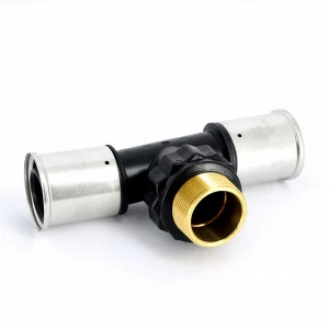 Тройник пресс-Н1/2" PVDF HENCO 50х1"1/2х50