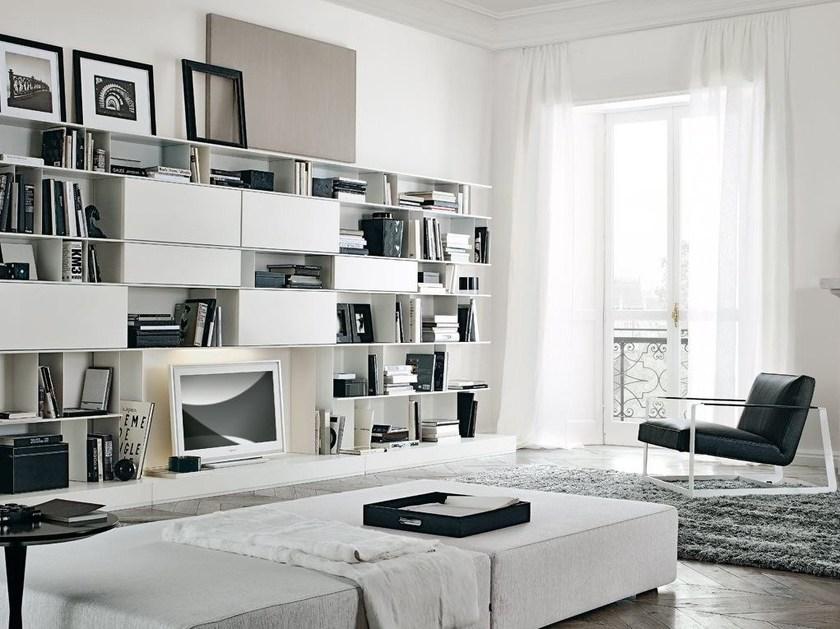 Poliform Модульная деревянная оборудованная стенка с тумбой под телевизор sun-id-1437437 - Вид №6