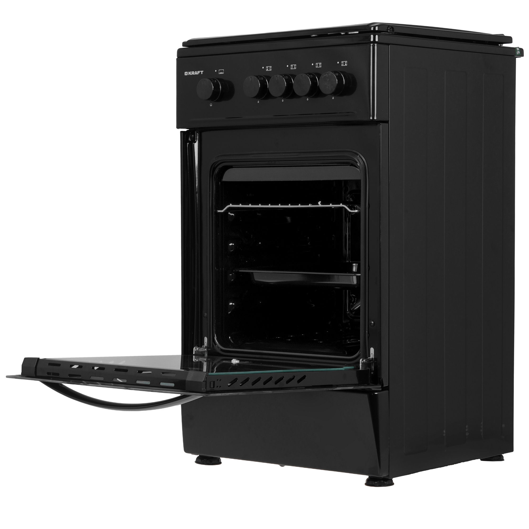 9130787 Газовая плита Kraft KF-FSK5301GBL черный STDN-0110369 - Вид №4