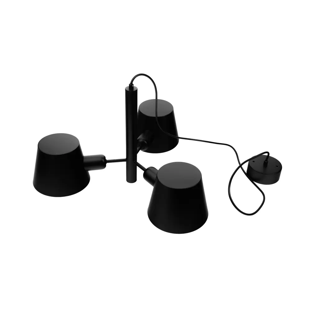 Светильник подвесной PL-576-3 C02 3 лампы 20 м² цвет черный CAMELION STLM-2008242 - Вид №2