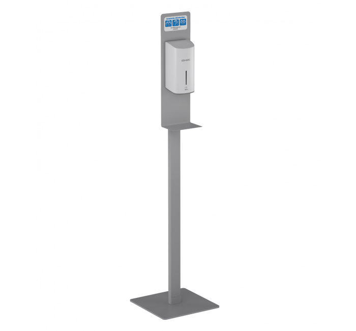 GW04 16 01 00SC Genwec Подставка с термометром + автоматический дозатор в сером дезинфицирующем геле 