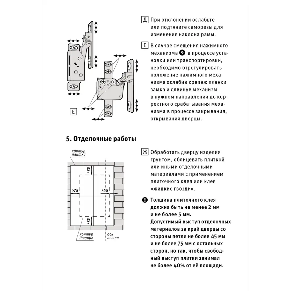 Люк ревизионный скрытый нажимной ЛсИС РРЗ металл 50x60 см STLM-2141453 - Вид №5