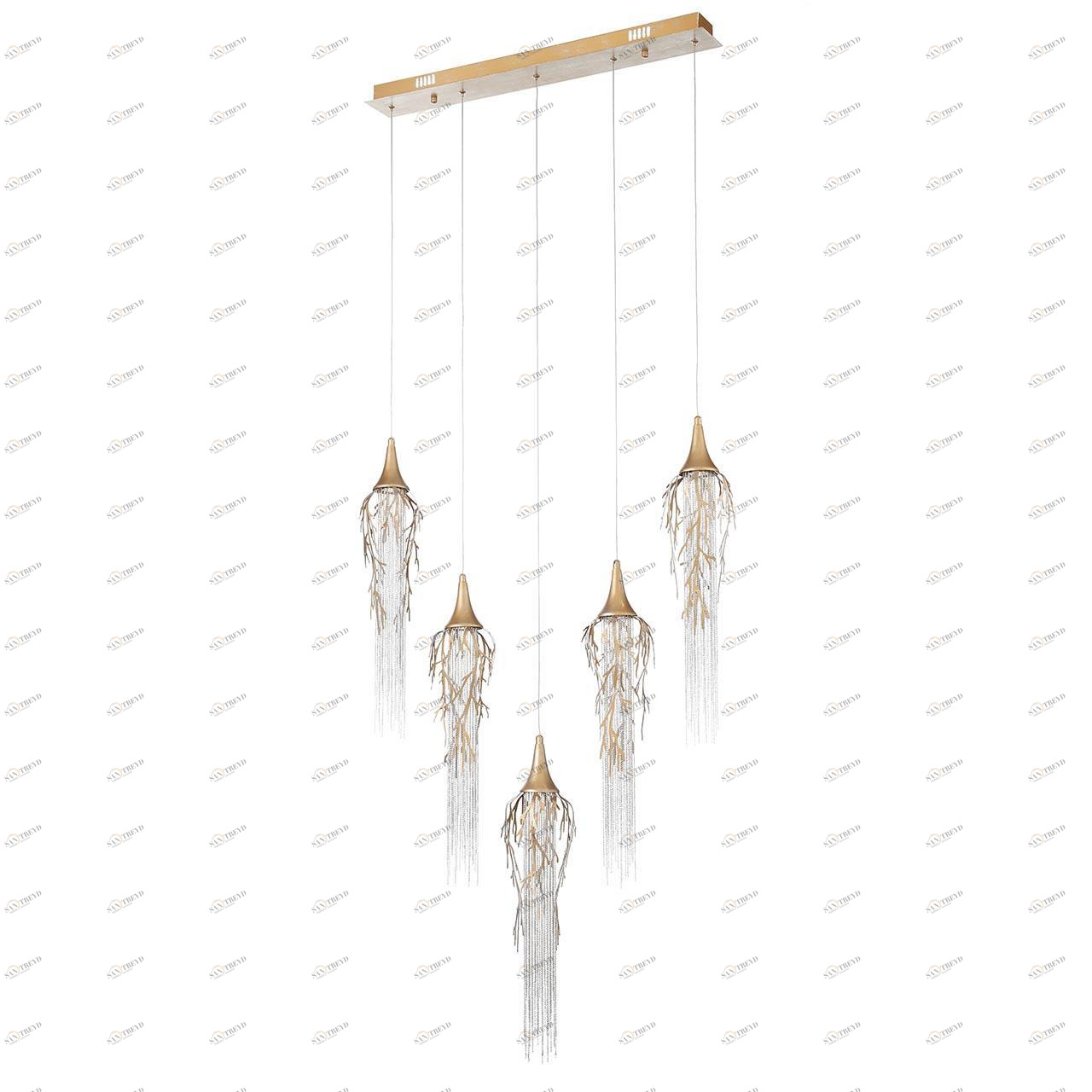 Подвесной светильник золотистый ST Luce Popul SL1116.203.05 ST LUCE ДИЗАЙНЕРСКИЕ, POPUL 00-3890076 Золото 