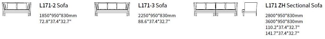 HC28 Cosmo Секционный кожаный диван Four seasons L171 / l171 zh - Вид №1