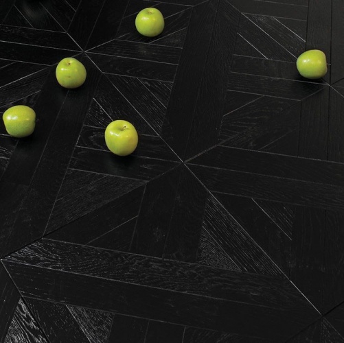 Модульный паркет Marco Ferutti Linea Linea Неро Черный Дуб с брашью (Текстурированная) 405х405 мм 2600600033 - Вид №3