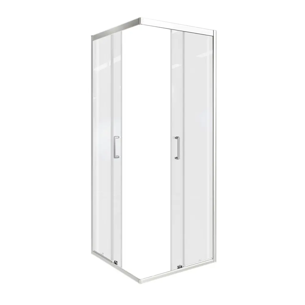 Душевая ширма Makiato квадратная 90x90x190см цвет профиля хром раздвижная стекло 5мм прозрачное 89413588 STLM-2113685 Santreyd Makiato New - Вид №2