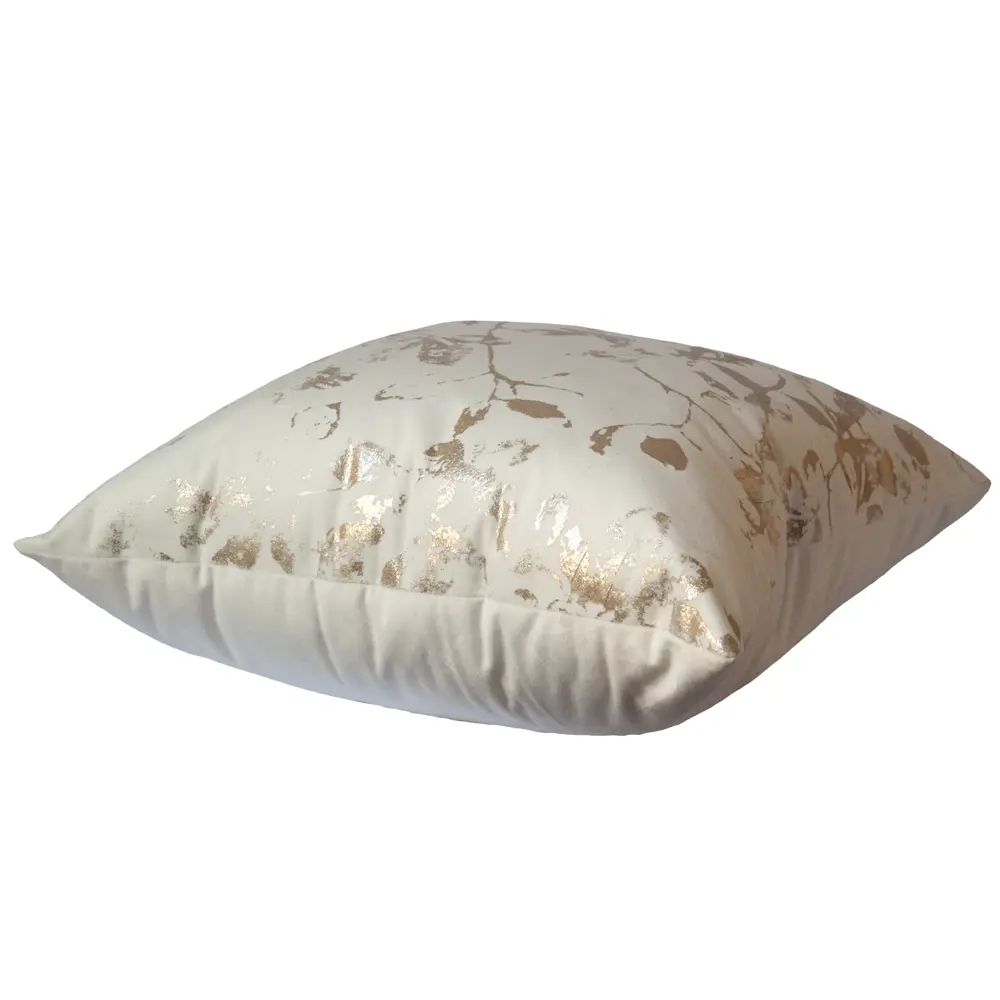 Подушка Seasons Nawa бархат 45x45 см цвет бело-золотой 84391937 STLM-2159054  - Вид №1