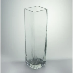 Ваза Квадро стекло прозрачная h 26 см