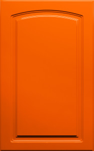 Фасады для кухни Классика Фрезеровка «Арка+» Оранжевый глянец №185