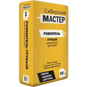 Стяжка пола Сибирский Мастер Ровнитель грубый 25 кг 12068993 STLM-2124746