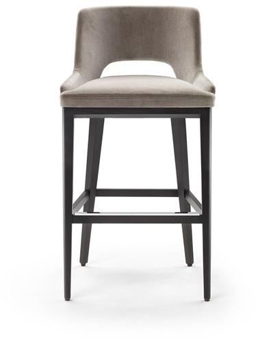 Marelli Барный стул из ткани в современном стиле со спинкой и подставкой для ног Grace sun-id-1468847 - Вид №2