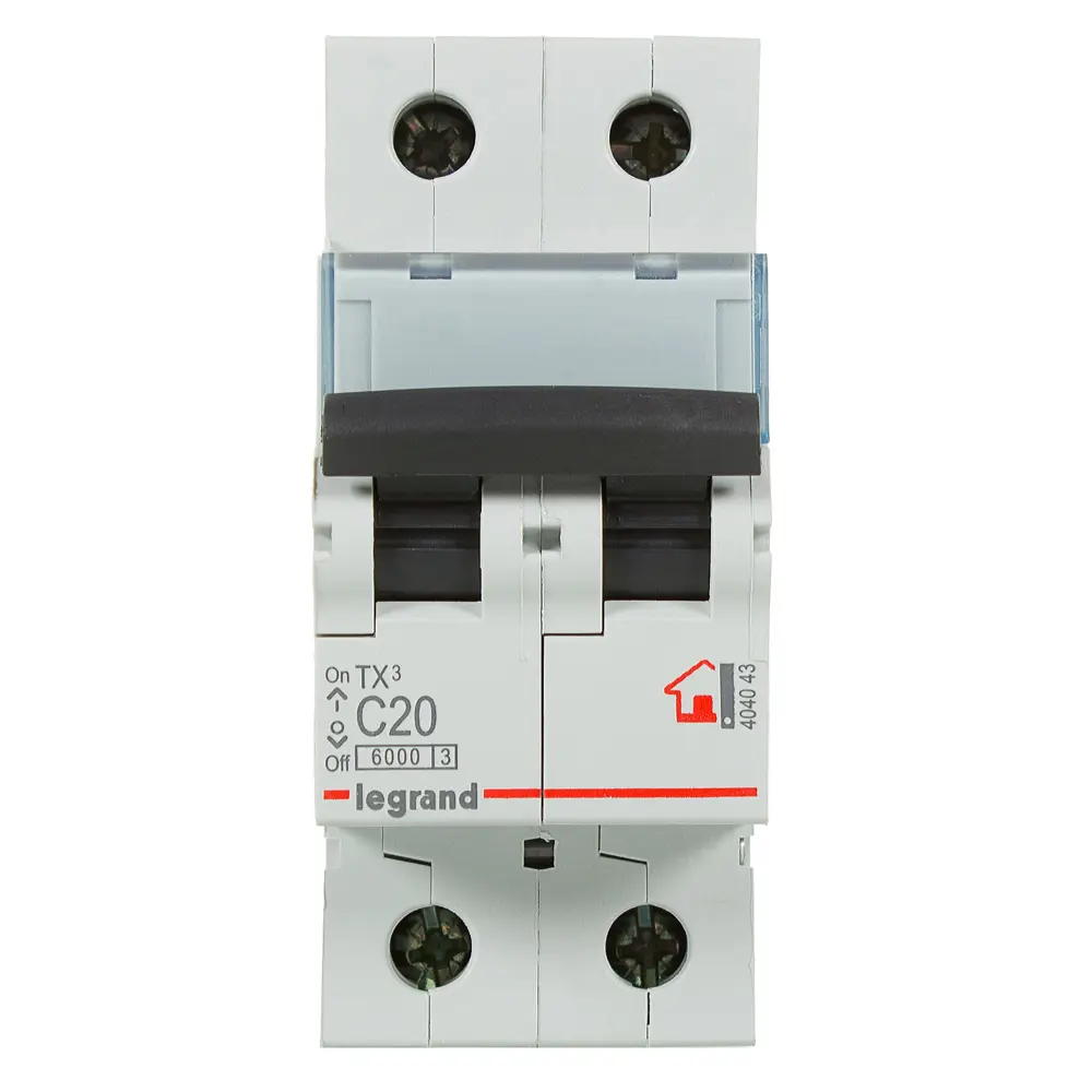 Автоматический выключатель Legrand TX3 2P C20 А 6 кА STLM-2156921 - Вид №1