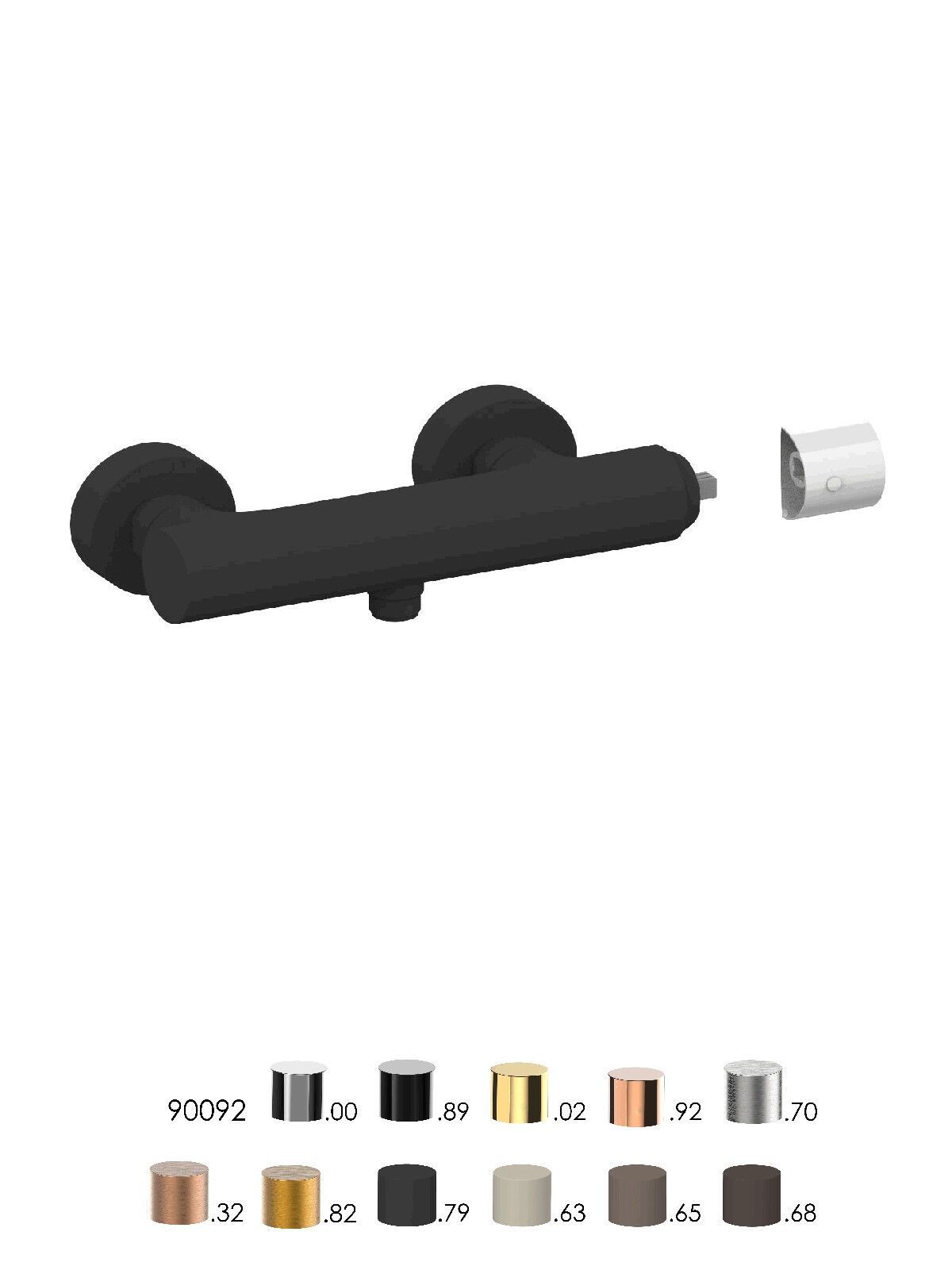 Внешний смеситель для душа с 2 отверстиями Rubinetterie Frattini Narciso S ARCH-00077568 - Вид №8