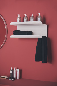 Horizontal recycled aluminium towel warmer