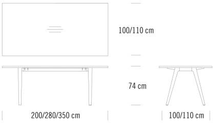 Thonet Прямоугольный стол для совещаний 1500 1510 sun-id-1465921 - Вид №19
