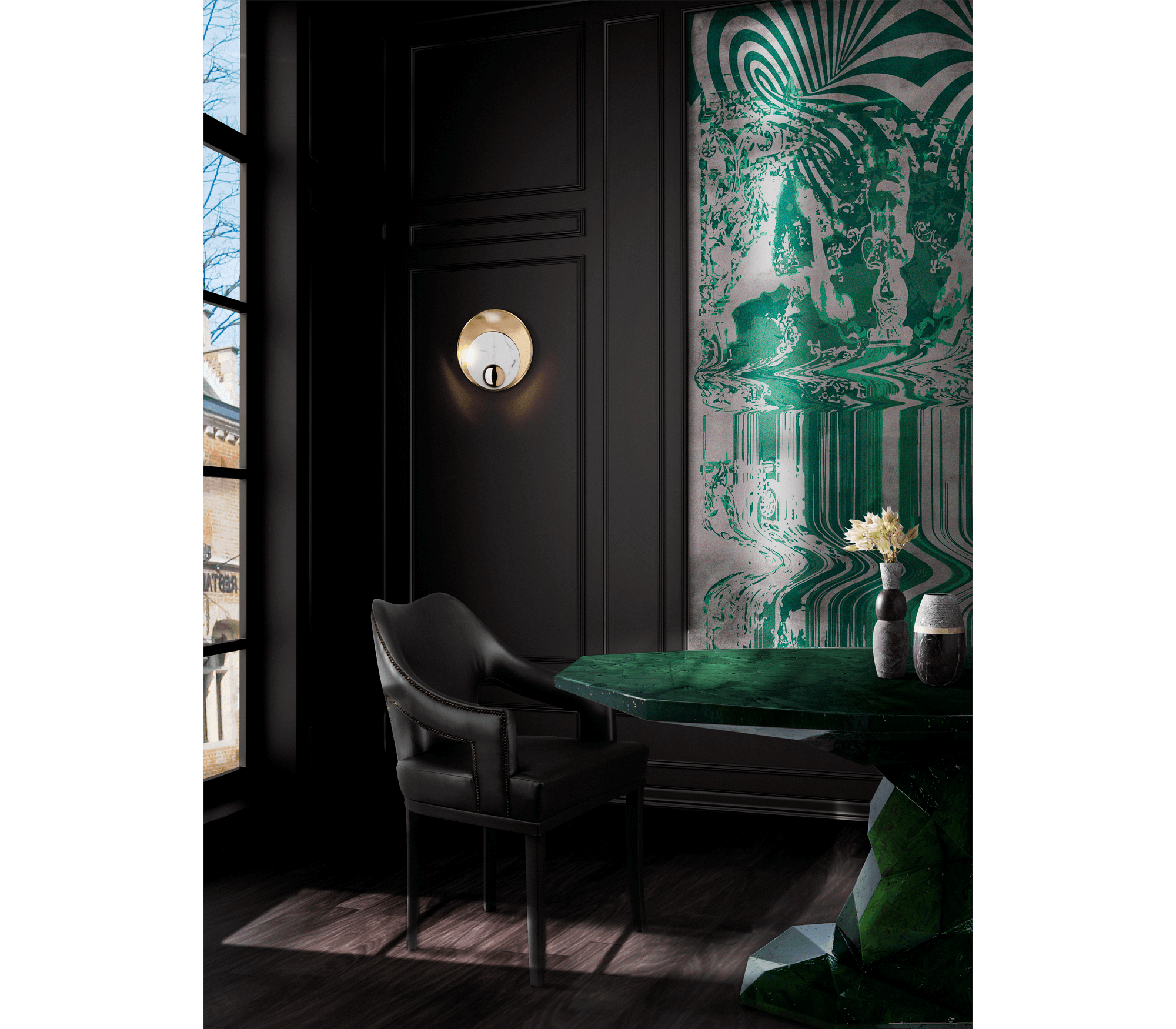 0-021 Белая настенная лампа Metamorphosis Boca Do Lobo  - Вид №4