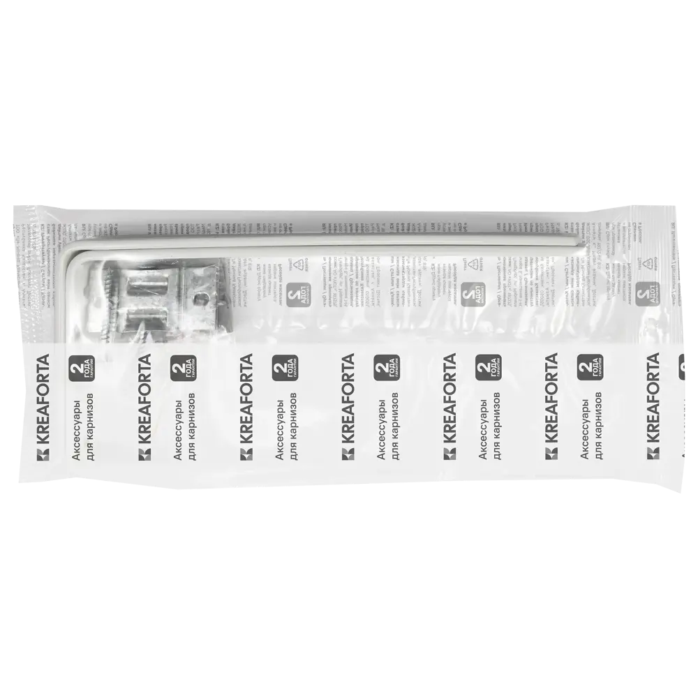 Кронштейн для шинного карниза настенный KREAFORTA 21 см металл цвет белый STLM-2086912 - Вид №2