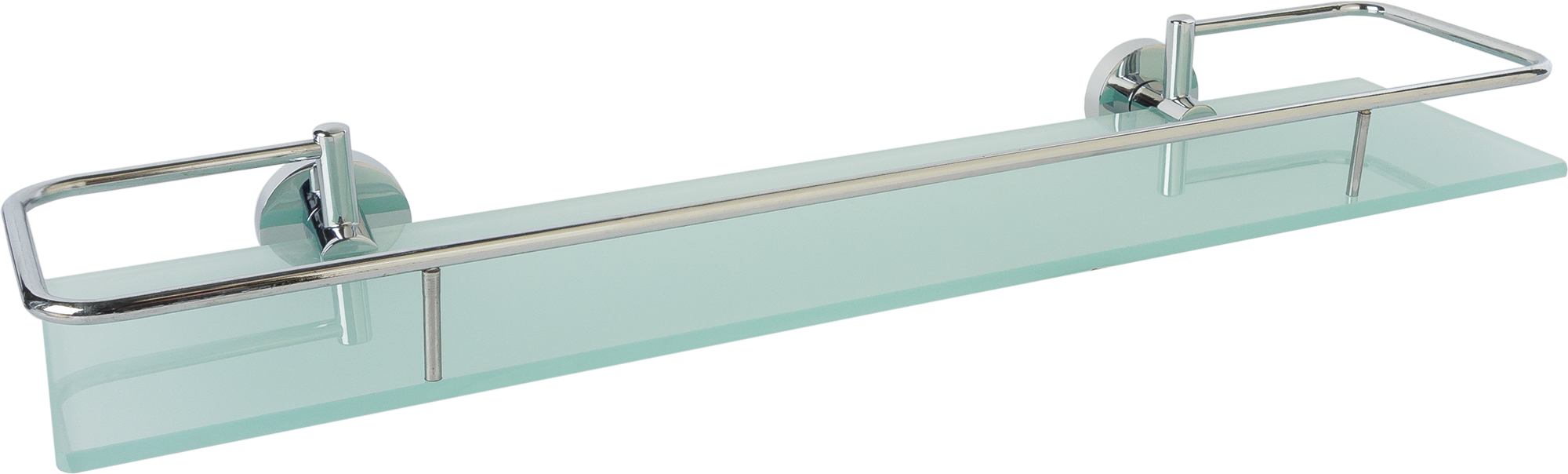 Стеклянная полка MR PENGUIN для ванной с хромированным бортиком 14254351