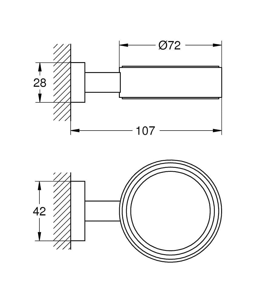Металлическая настенная мыльница Grohe Essentials Cube ARCH-00092711 - Вид №3