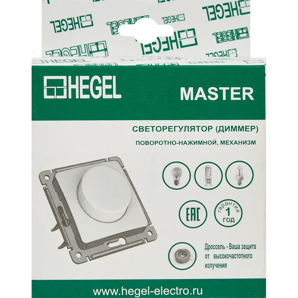 Диммер встраиваемый Hegel поворотно-нажимной цвет слоновая кость 82493561 STLM-2119612  - Вид №5