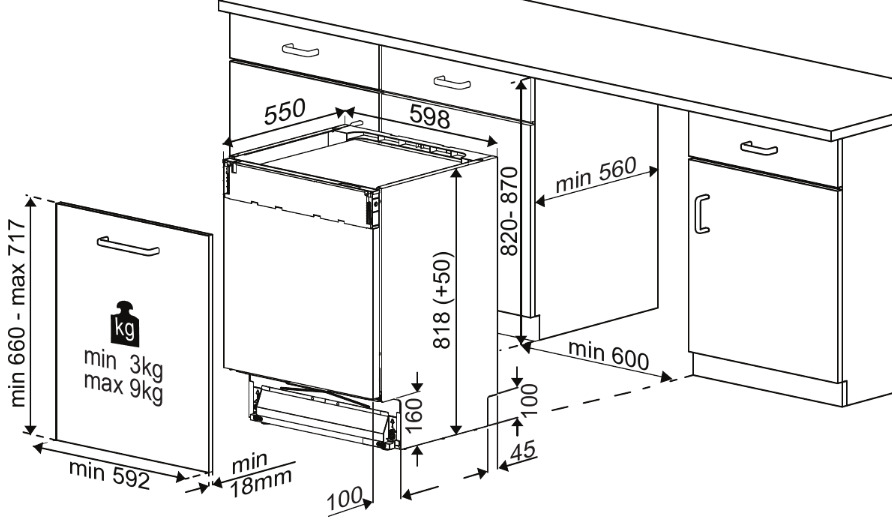 9987749 Встраиваемая посудомоечная машина Indesit DI 5C65 AED STDN-0141095 - Вид №14