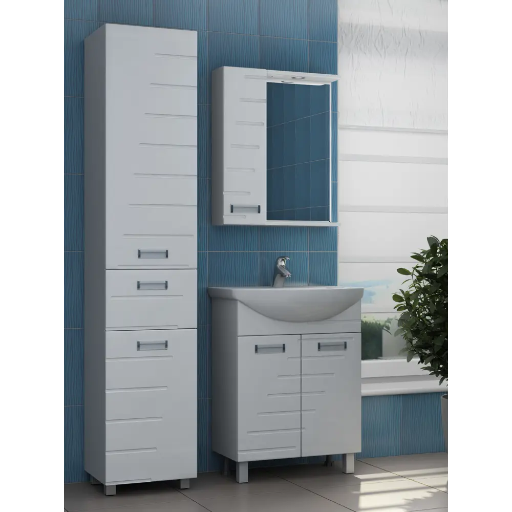 Шкаф подвесной Emily 60 см цвет белый VIGO STLM-2168197 - Вид №1