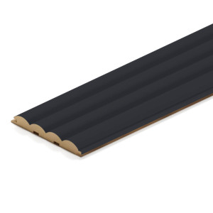 Панель Стеновая Реечная МДФ Stella Wave De Luxe Black Lead 2700x119x16 (4шт.упак.) STSR-266