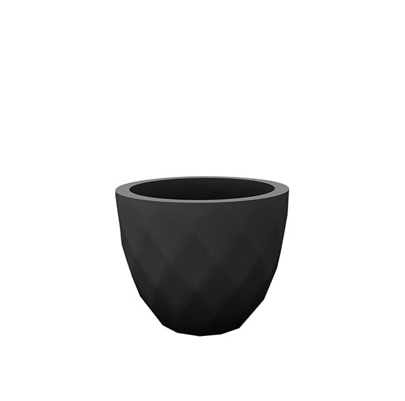 072847 Кашпо Nano матовое антрацит 15см Vondom Vases - Вид №2