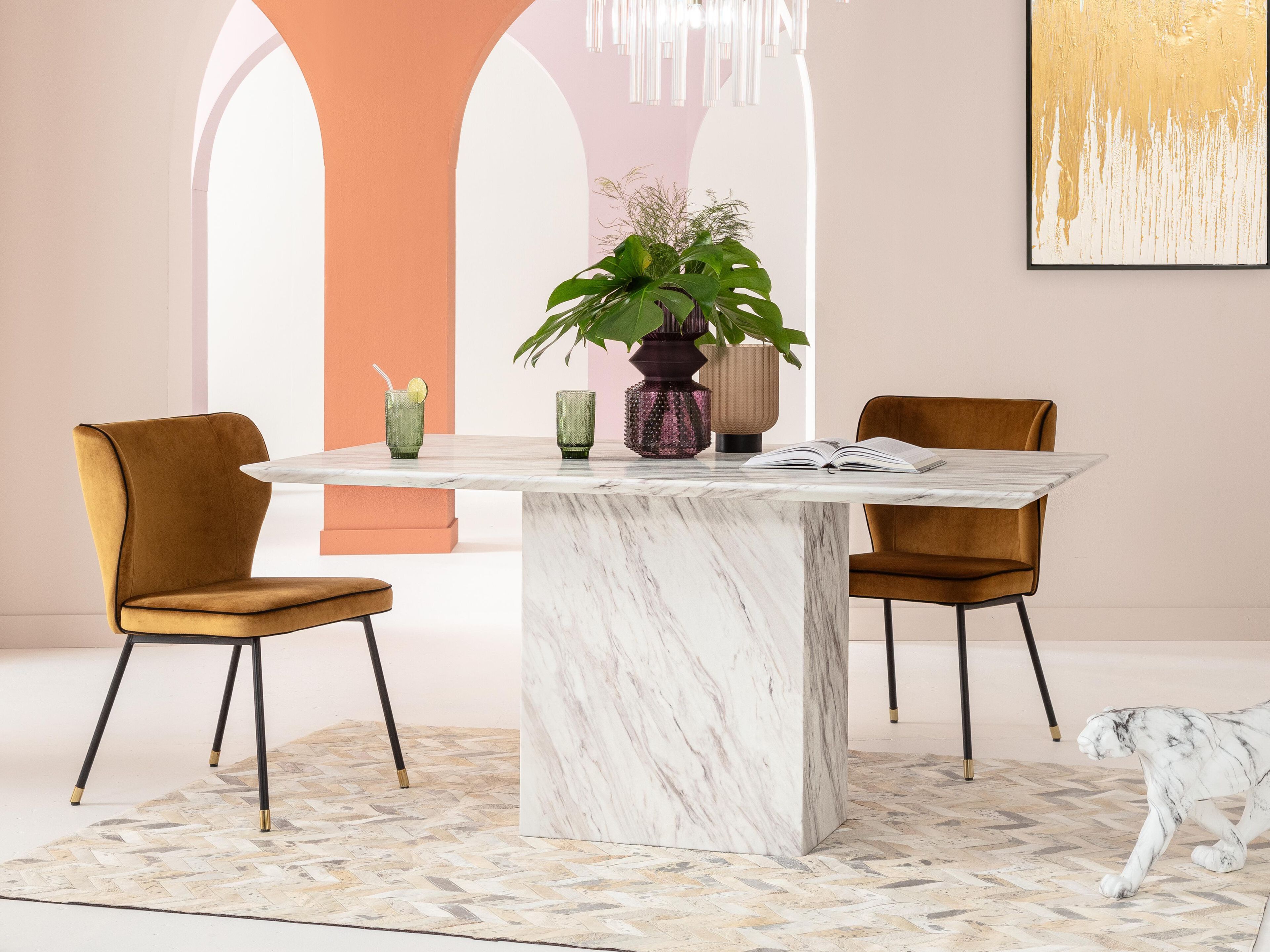 Прямоугольный мраморный обеденный стол KARE Design ARTISTICO 90x160 ARCH-00057050 - Вид №4