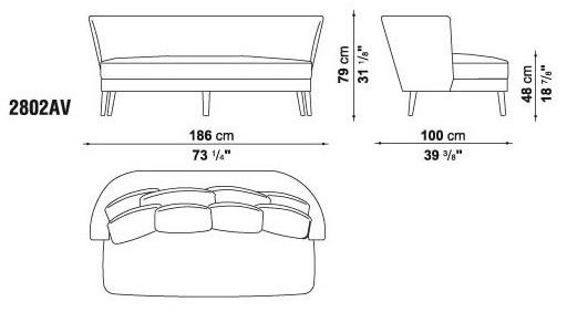 Maxalto 3-х местный тканевый диван Febo sun-id-1448458 - Вид №4