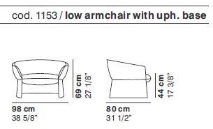 La Cividina Кресло из ткани с обитым основанием Swale sun-id-1369398 - Вид №8