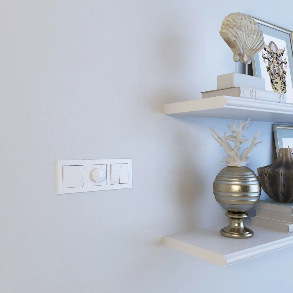 Выключатель проходной встраиваемый Werkel Hammer 2 клавиша цвет белый STLM-2113177 - Вид №3