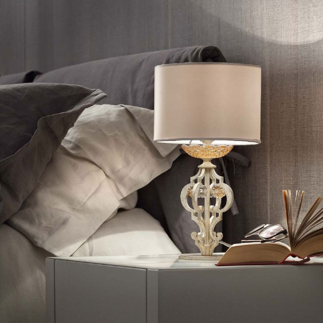 Masiero Rosemery TL1G P15 ShadeSAT/33/WH лампа настольная 112030 - Вид №1