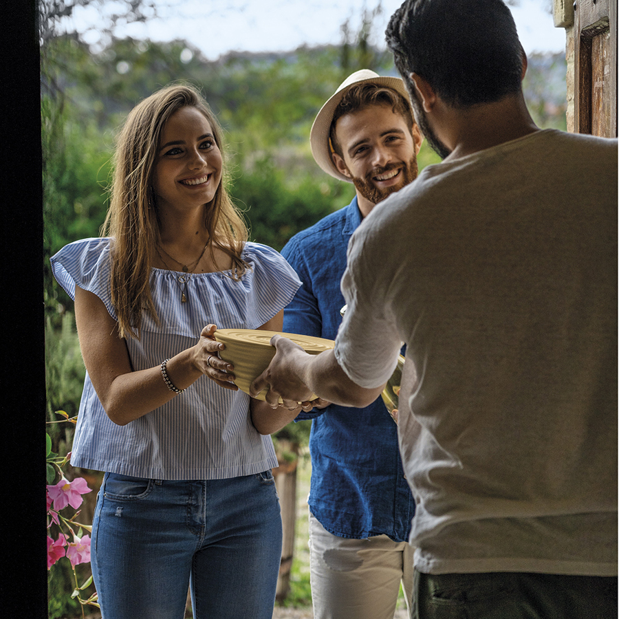 175001157 Миска с крышкой tierra 30 см голубая Guzzini  - Вид №3