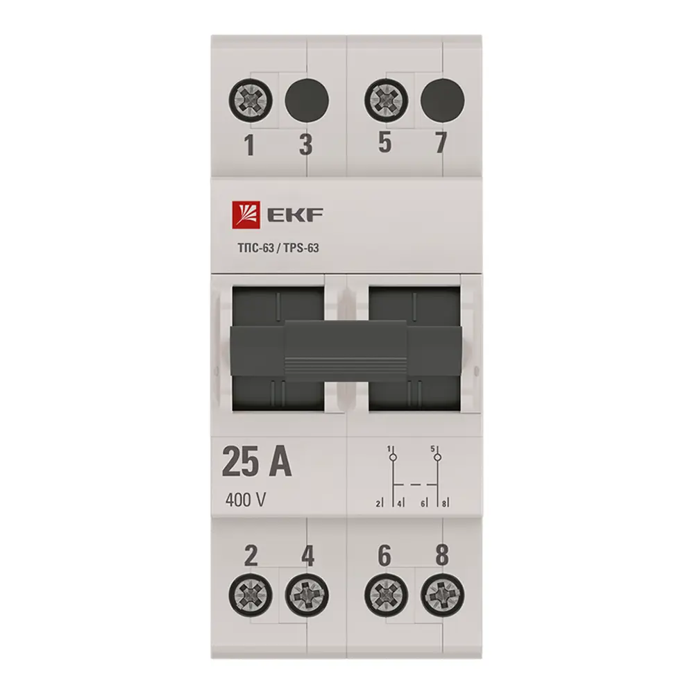 Трехпозиционный переключатель EKF Proxima 2P 25 А 88883189 STLM-2164691  - Вид №1