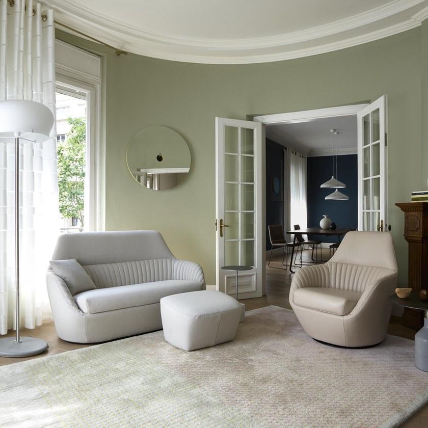 Ligne Roset Вращающееся кресло из ткани с подлокотниками Facett 14060205-14060255 - Вид №4