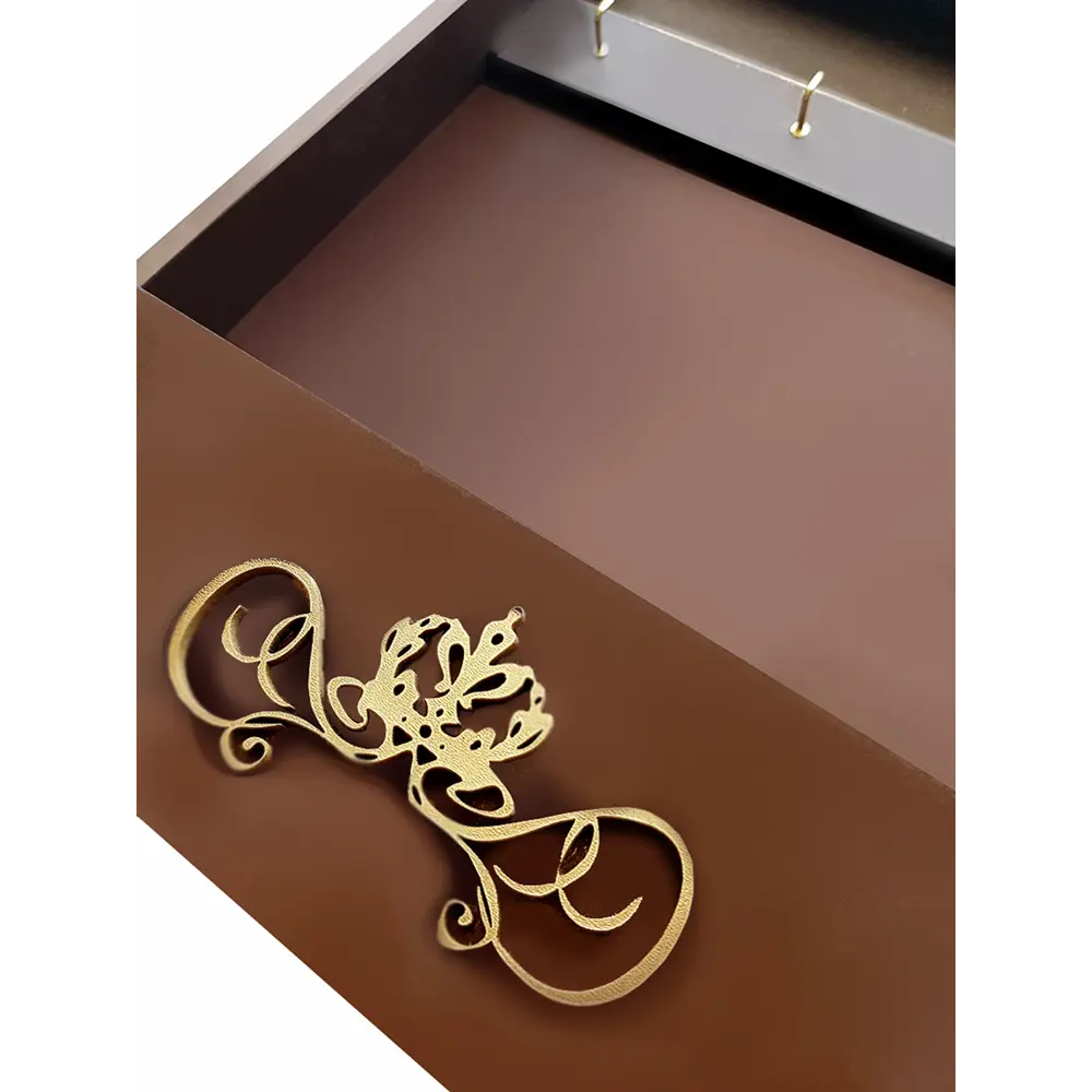 Ключница с полкой 22x28x6 мм МДФ цвет коричневый Santreyd STLM-2195821 - Вид №1