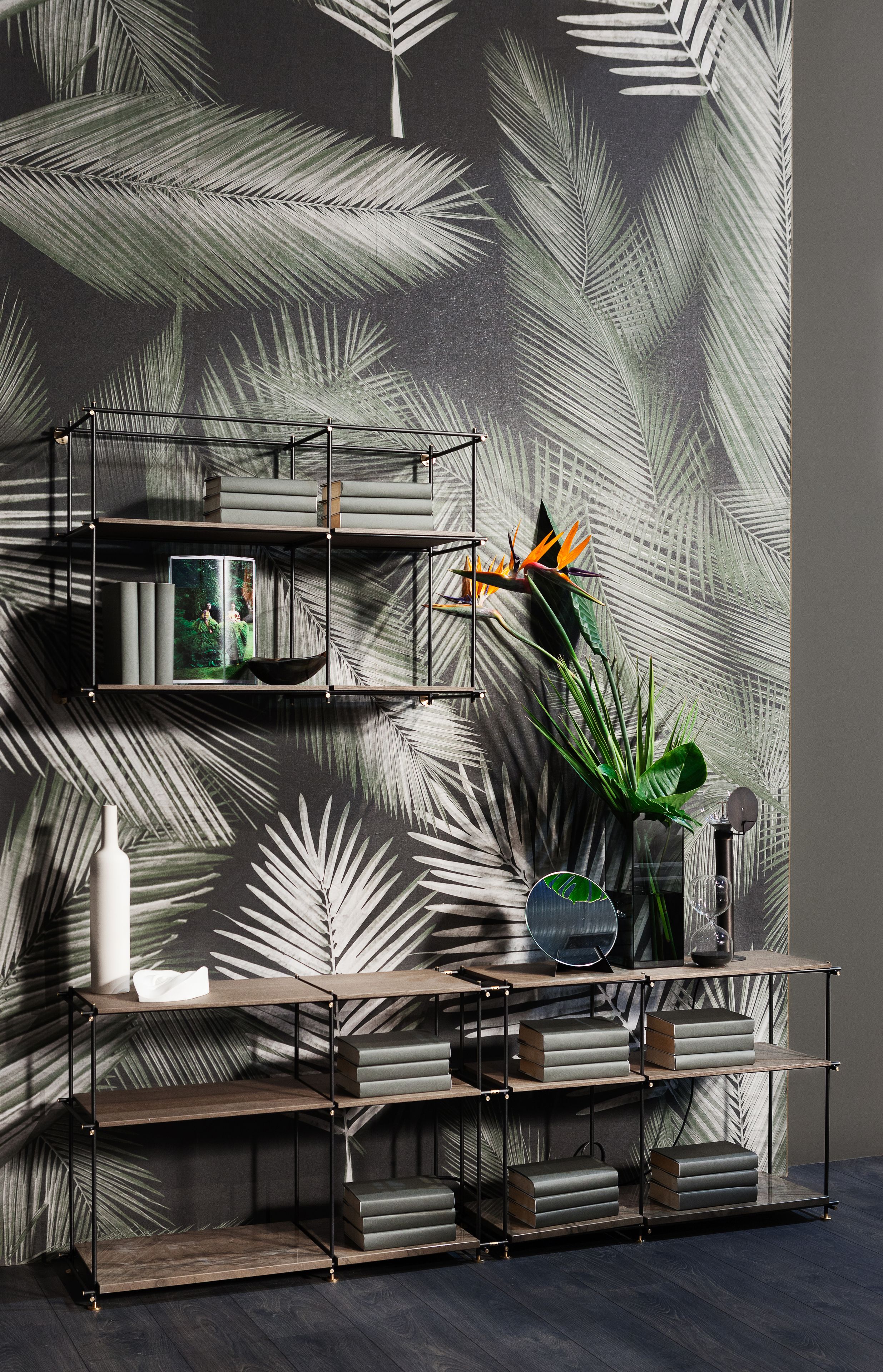 Секционный книжный шкаф из дуба Vibieffe E_spirit Book ARCH-00049793 - Вид №1