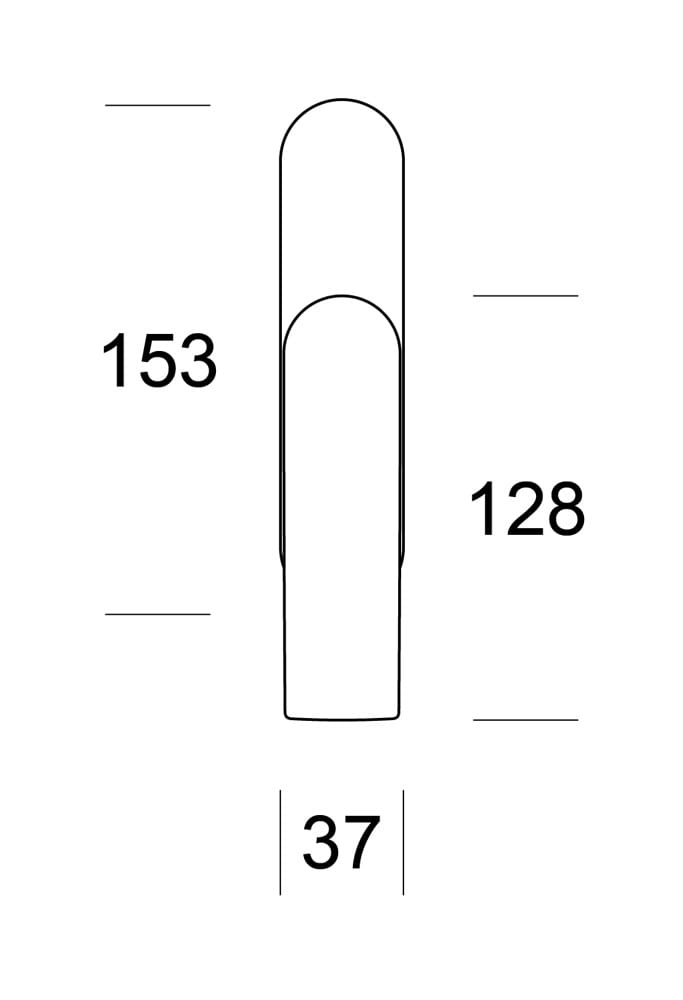 Металлическая оконная ручка DK на розетке Ento ARCH-00010975 - Вид №1
