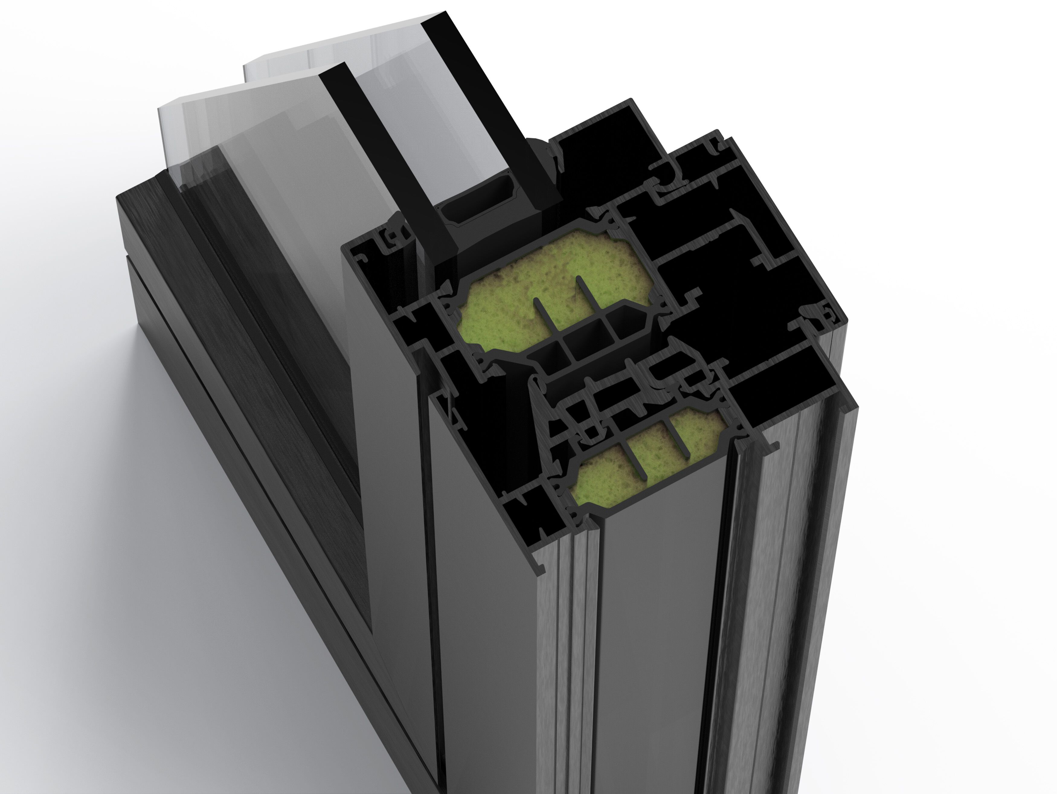 Алюминиевая дверь-окно с термической резкой NURITH синтез ARCH-00016278 - Вид №1