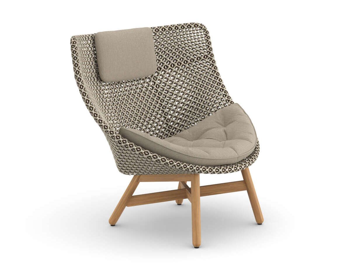 Садовое кресло из синтетического волокна с высокой спинкой DEDON MBRACE ARCH-00152852