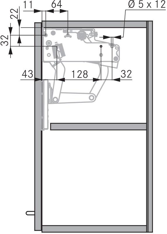 Würth Система открывания дверей Guarnitura anta a ribalta F152000255 - Вид №4