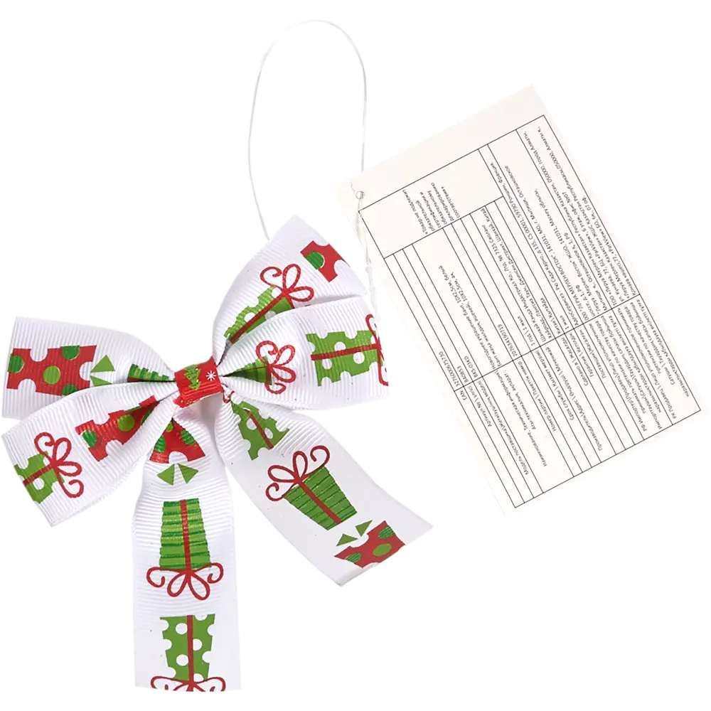 Украшение ёлочное «Бант», 10х2.5 см, цвет белый Santreyd STLM-2055215 - Вид №2