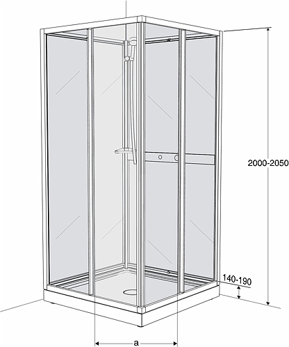 655087 Душевая кабина IFO Next NKH, NKH VS верхняя часть 900 x 700 - Вид №1