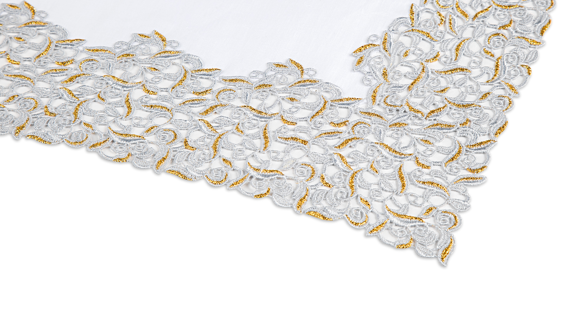 10604804 Weissfee Скатерть Weissfee "Мадейра" 170х170см (золото) Ткань  - Вид №1