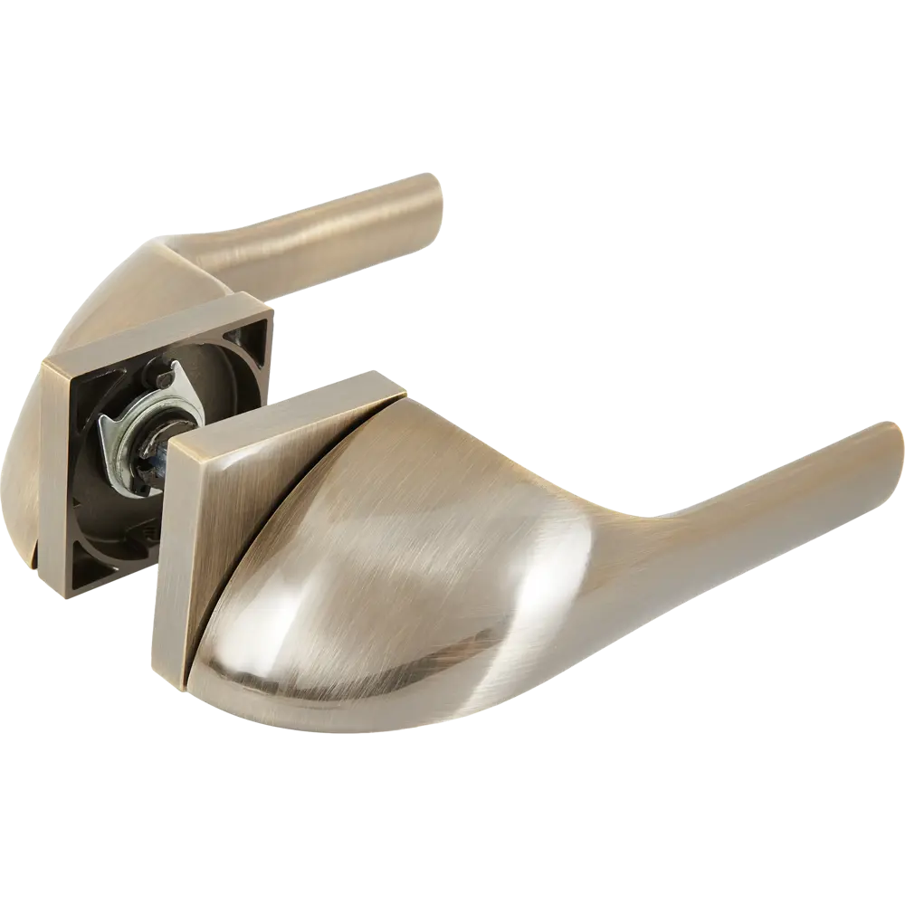 Дверные ручки 129 Q, комплект, цвет бронза Santreyd STLM-2186214