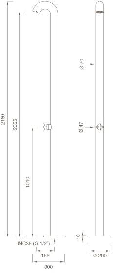 Ceadesign Летний душ из нержавеющей стали Bold - docce da esterni sun-id-1387247 - Вид №7