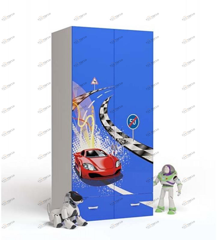 Шкаф ABC-KING 2х дверный синий 4631147956378