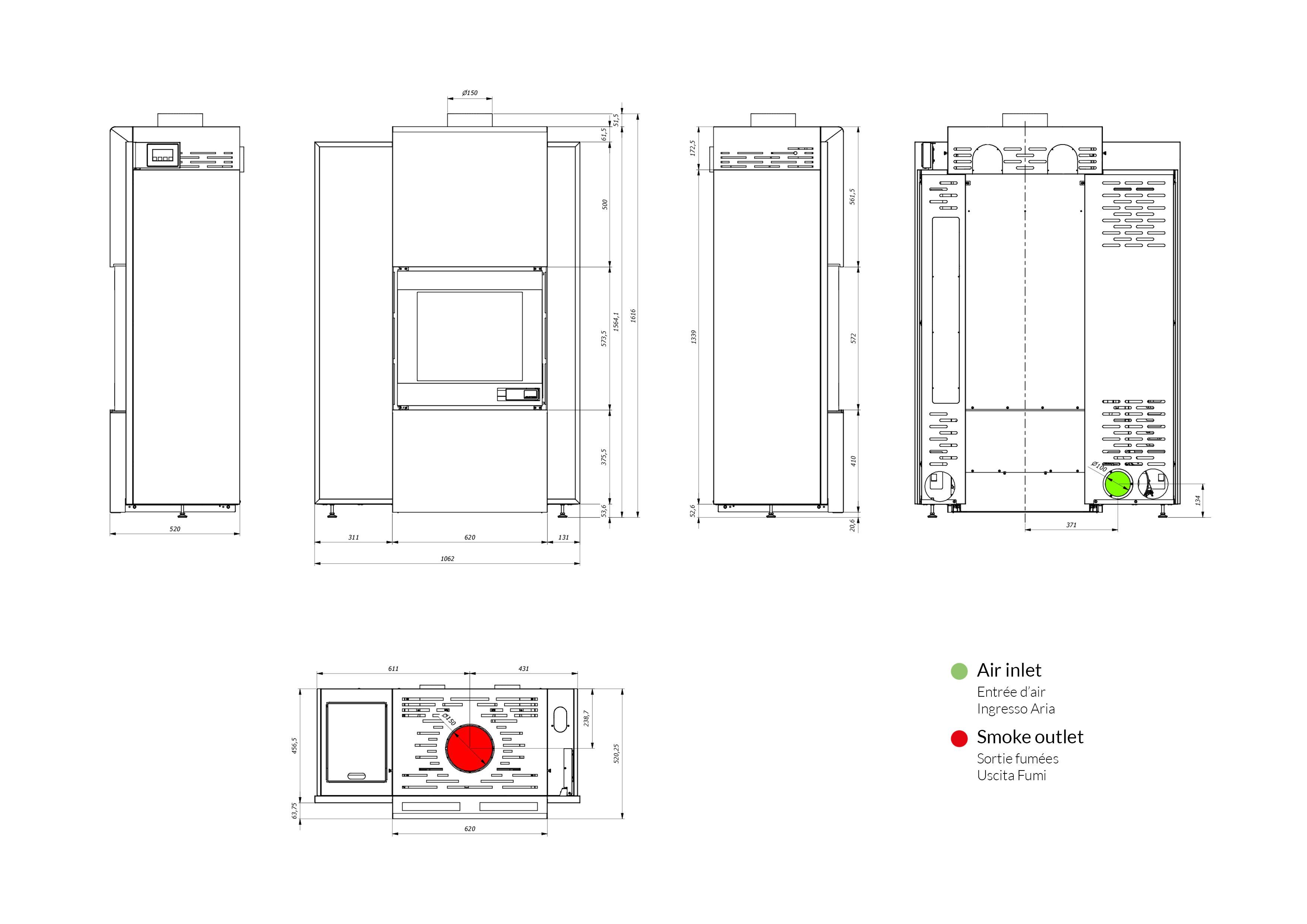 Термофа комбинированная древесина-гранулы Jolly Mec водяные системы ARCH-00145562 - Вид №2