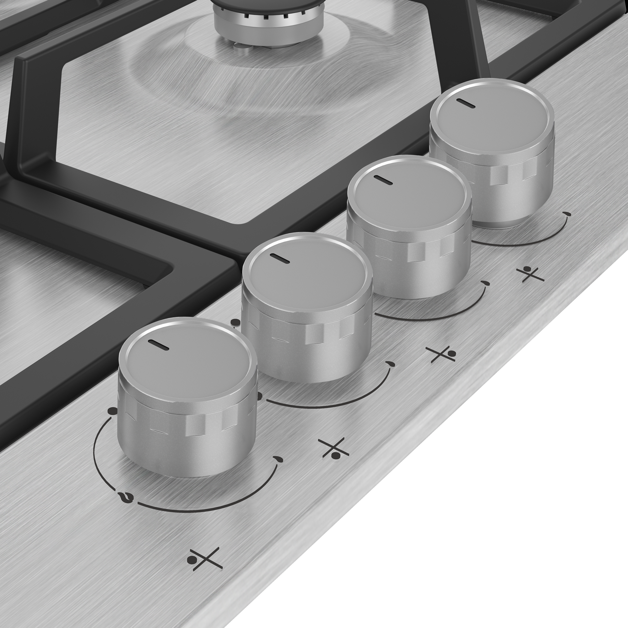 9106616 Газовая варочная поверхность Indesit THPM 642 IX/I STDN-0040723 - Вид №3